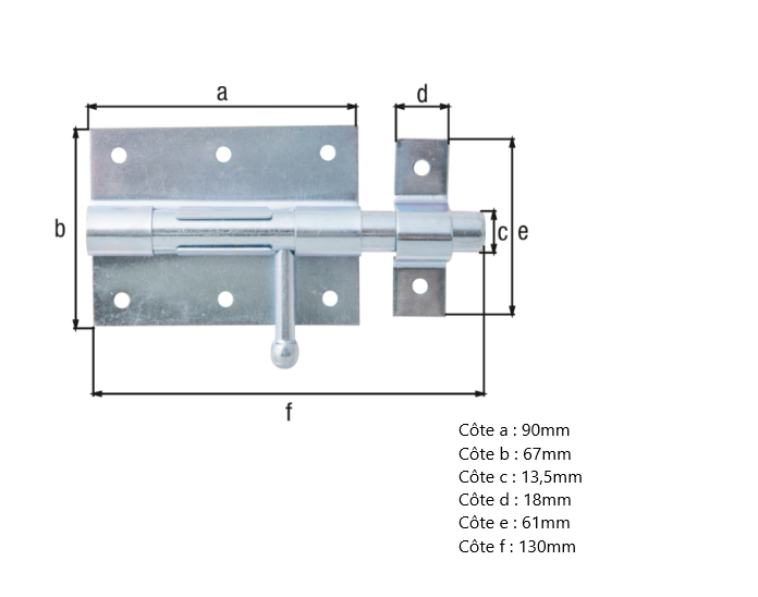 VERROU BOX ET GACHE 90 – 130 ZINGUE