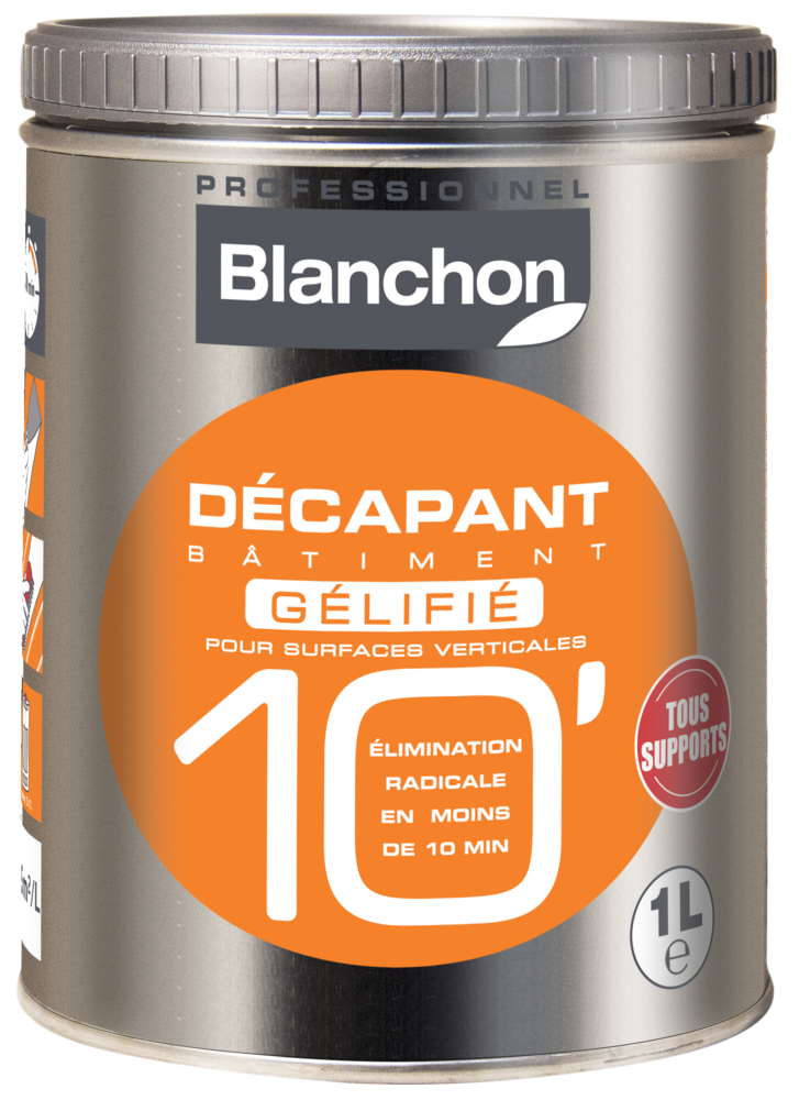 Décapant gélifié pour surfaces verticales en 10MIN 1L - Blanchon