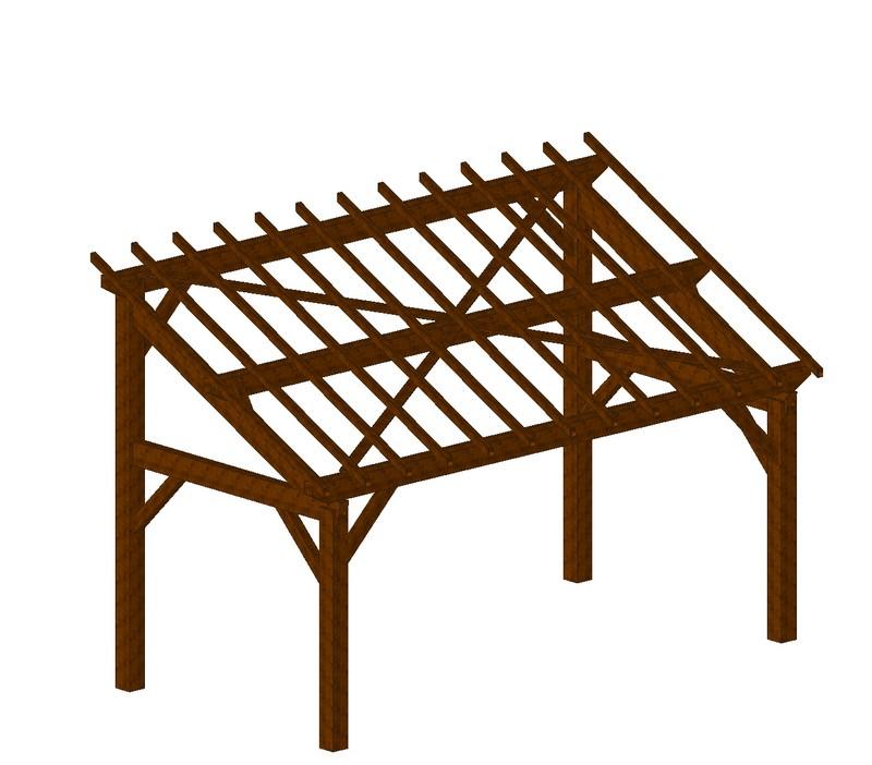 CARPORT K5 1 PENTE 50 16 M²