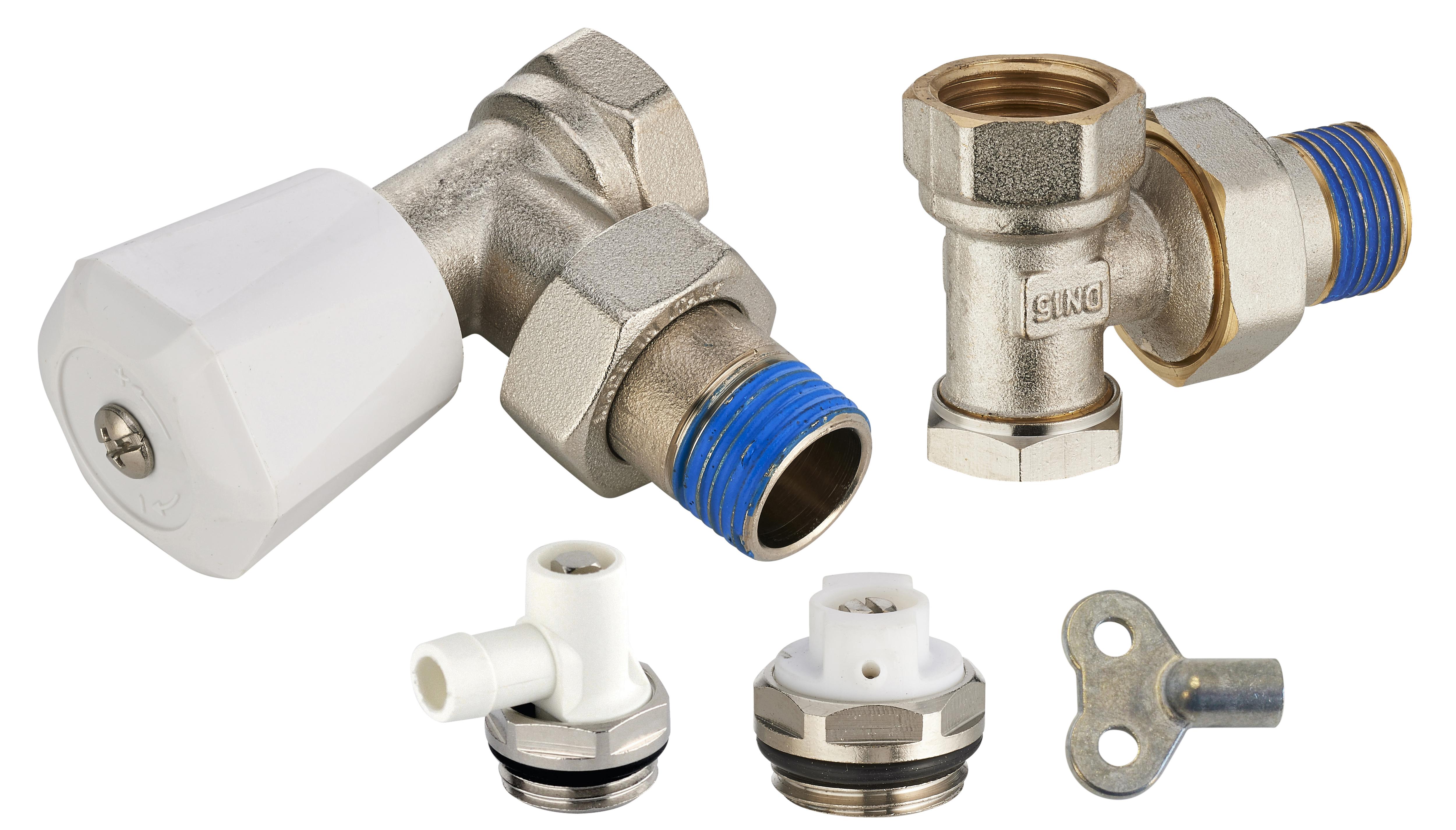 KIT COMPLET RADIATEUR MANUEL EQUERRE 1/2 