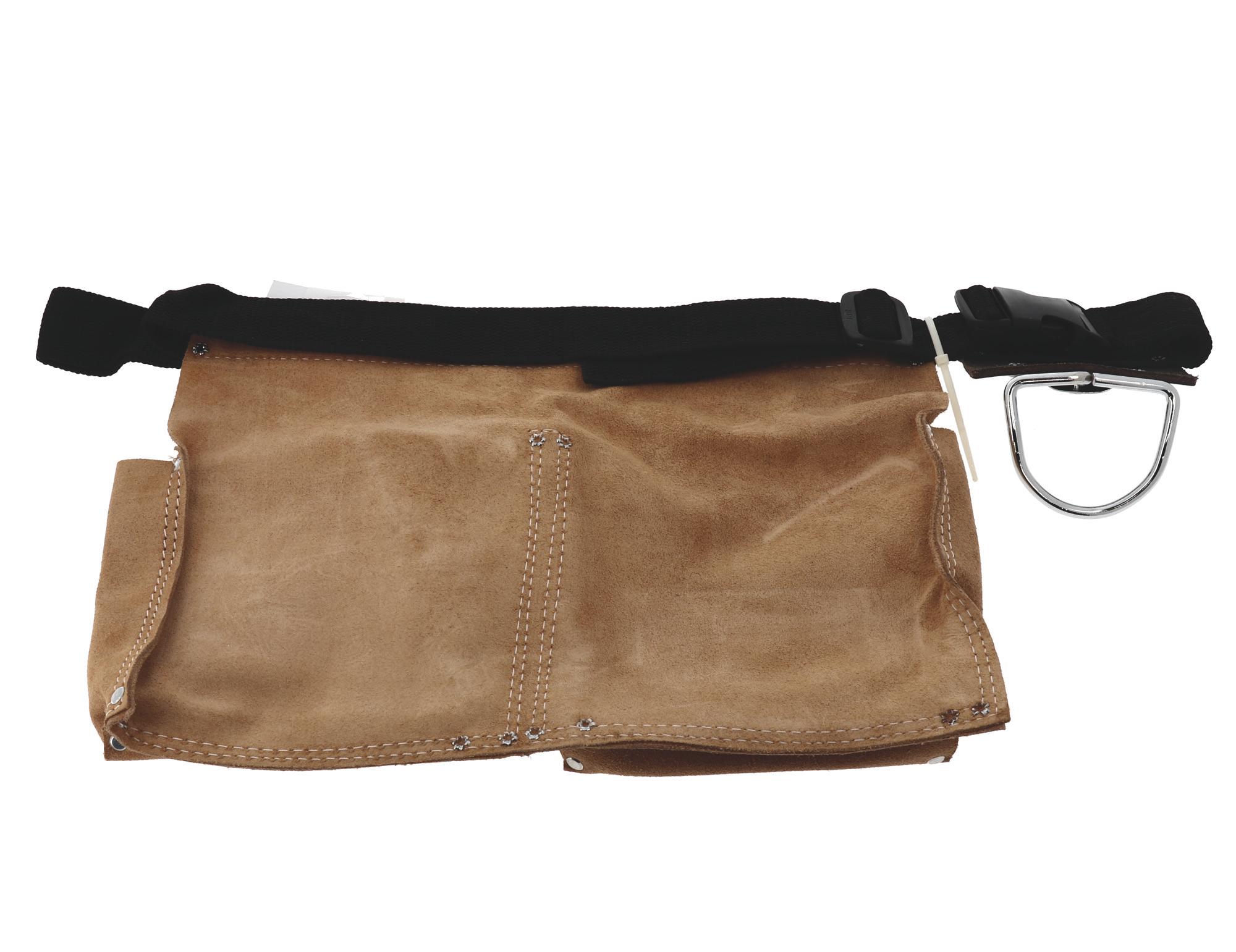 Poche à clous en cuir/daim - 2 poches