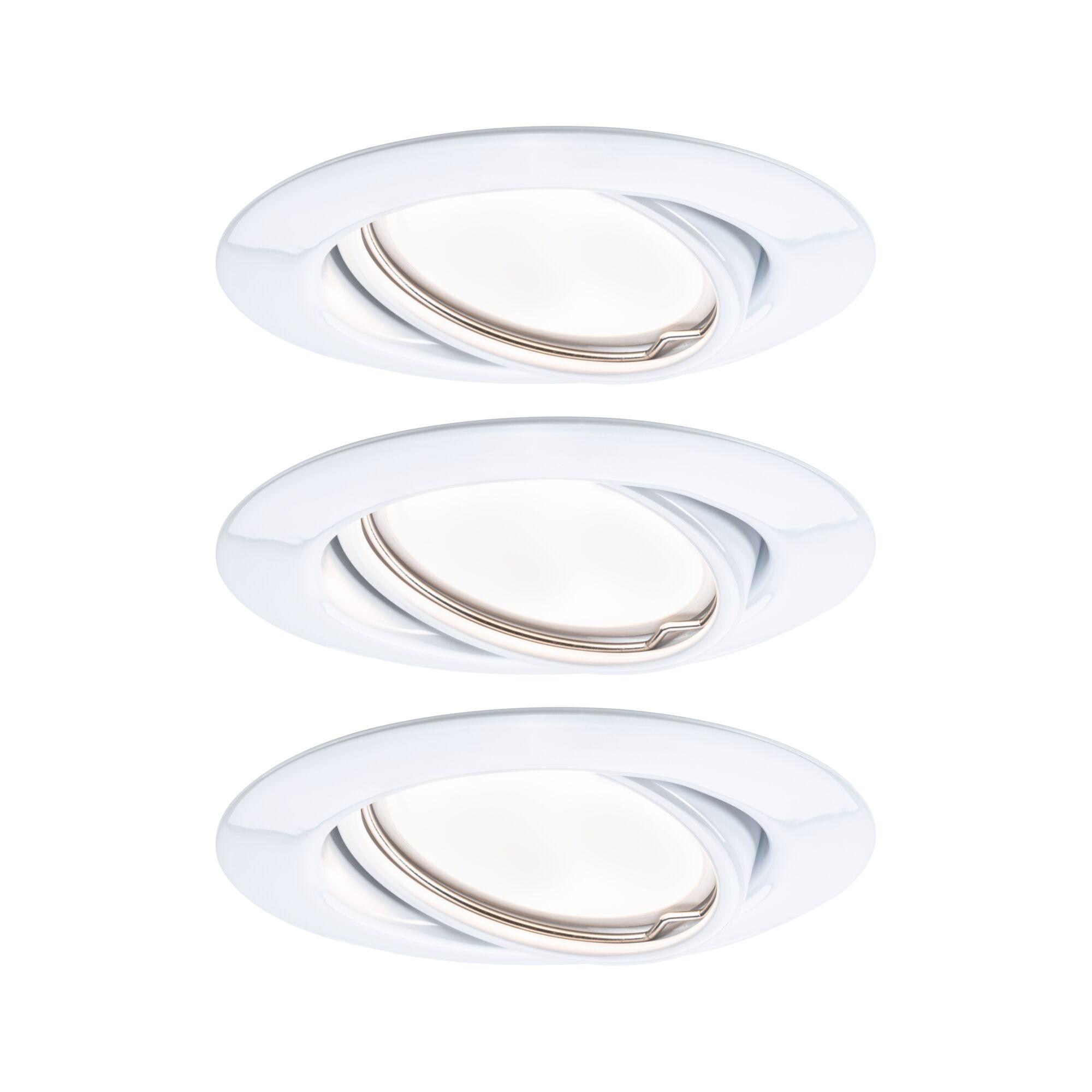 Spot encastré Base orient 20° Ø90MM GU10 x3 4,5W 350lm 3000K métal blanc 230V