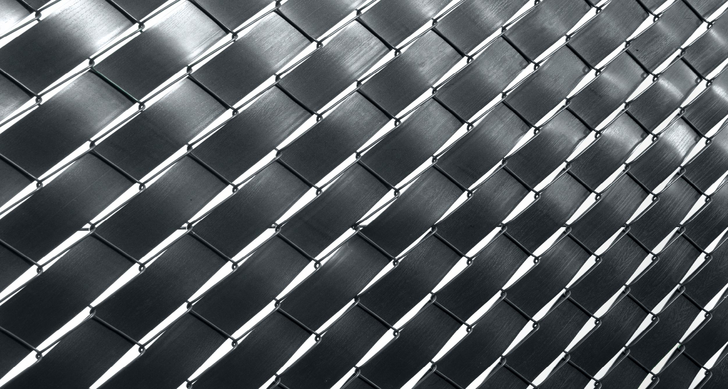 Bande d'occultation souple à tresser Gris -  48 mm de large - rouleau de 60 ml à découper + 100 clips 