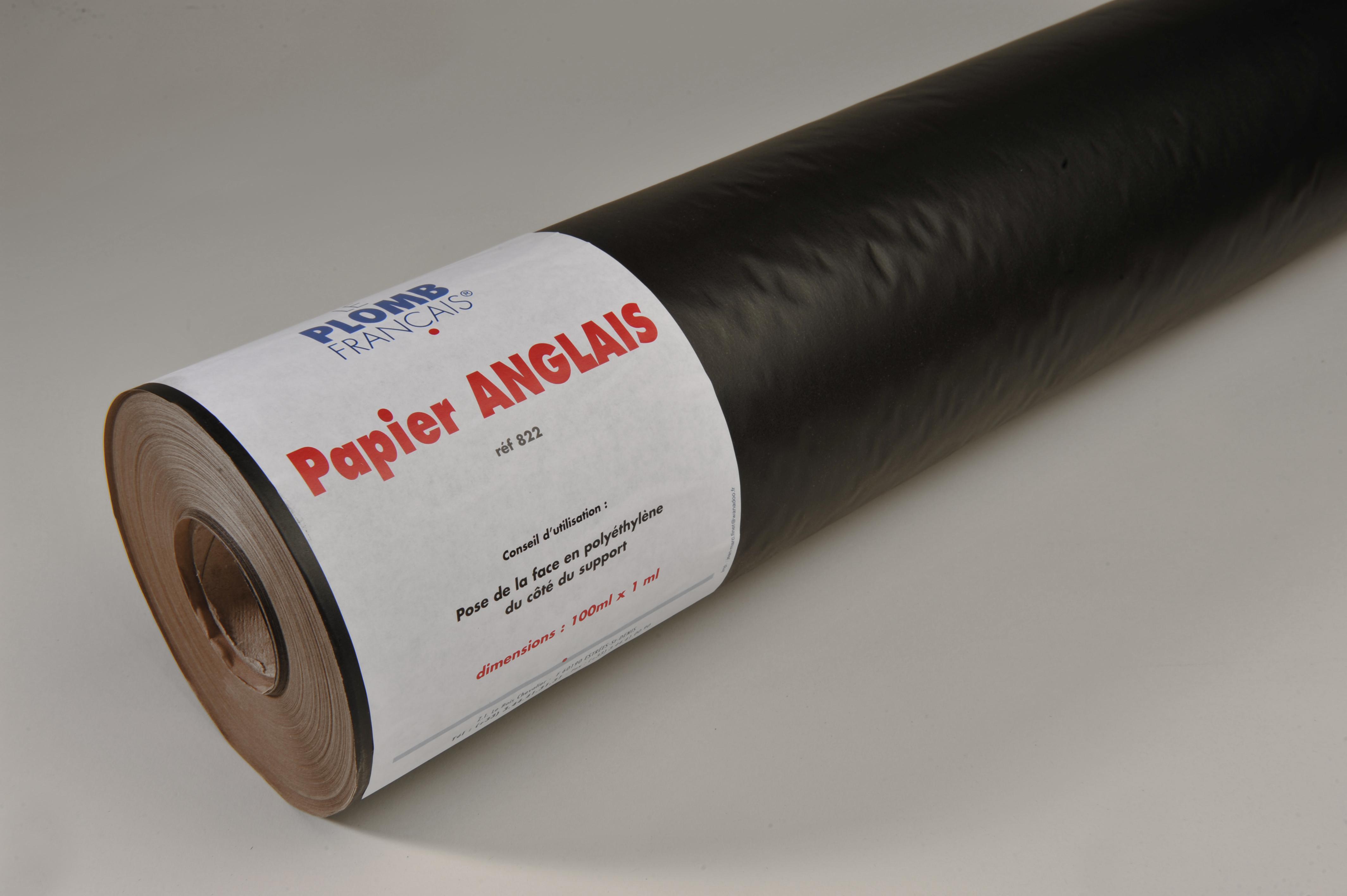 Papier Anglais en kraft et polyéthylène noir - 100 x 1M