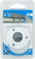 Support d'extrémité pour tube penderie Ø 19mm Acier Blister de 2