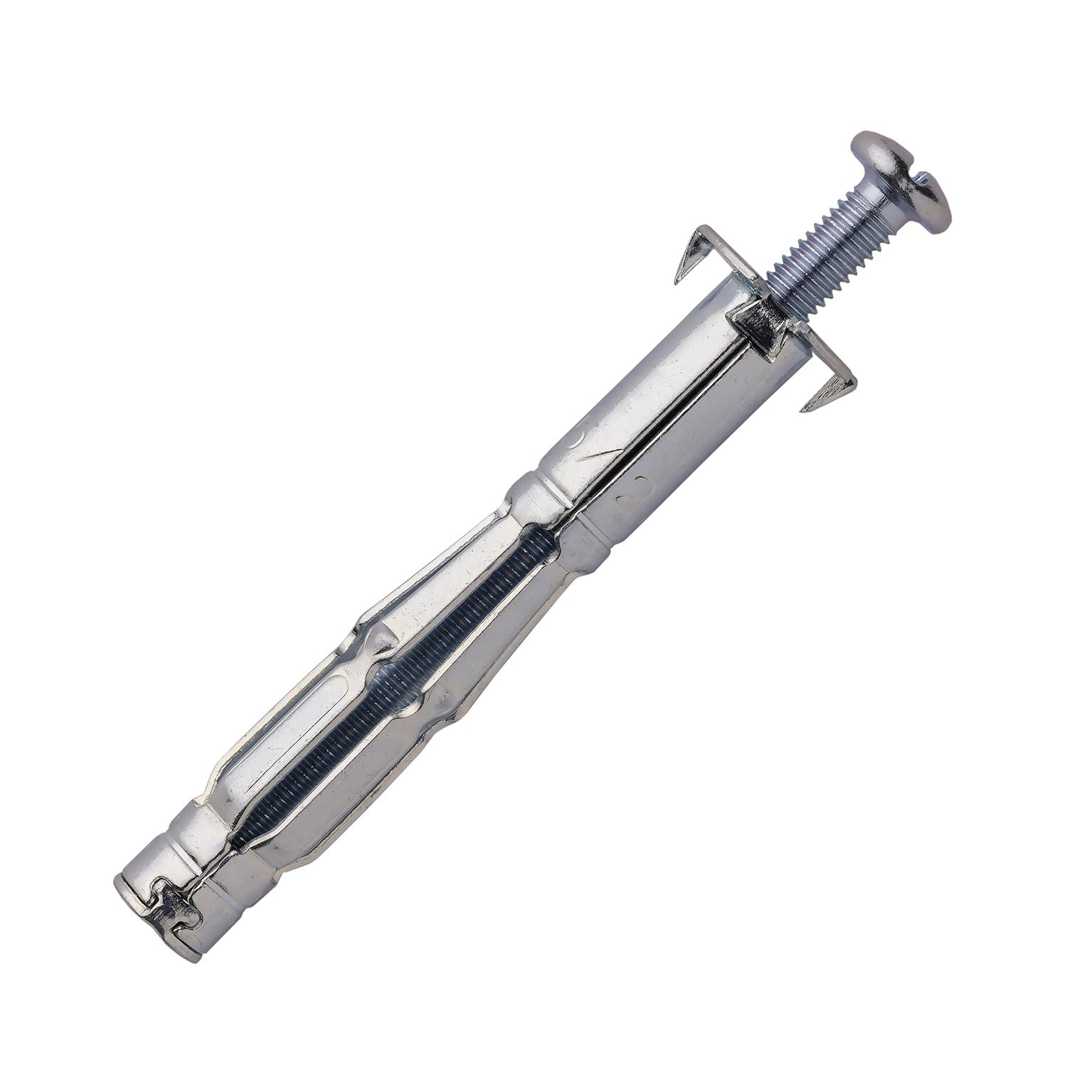 Cheville métallique à expansion CME  Avec vis TR Ø5x72MM pour plaques de plâtre Ø5x63MM - Sachet de 15 pièces