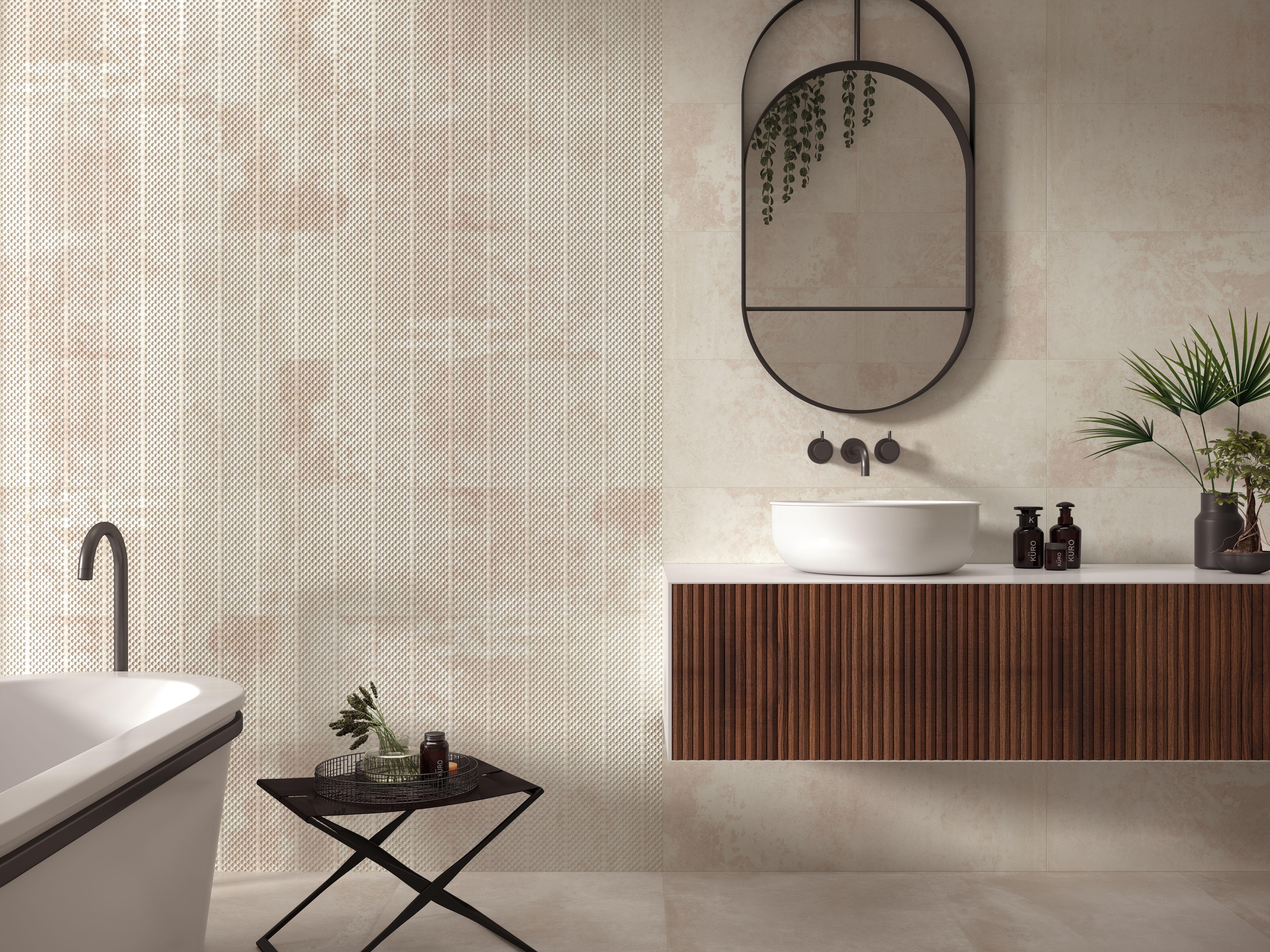 Carrelage mural faïence CERES 30x90cm ép.10,5mm Rectifié - Beige