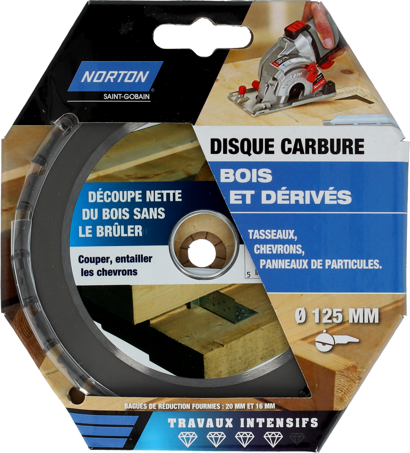 Lame carbure pour meuleuse 125x20/22.23