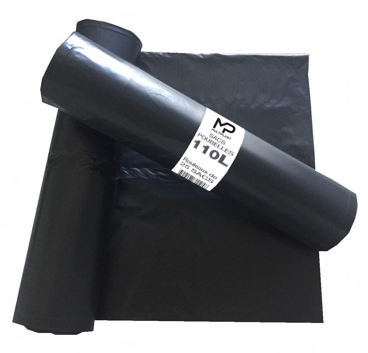 Rouleau sacs poubelle noirs 110L