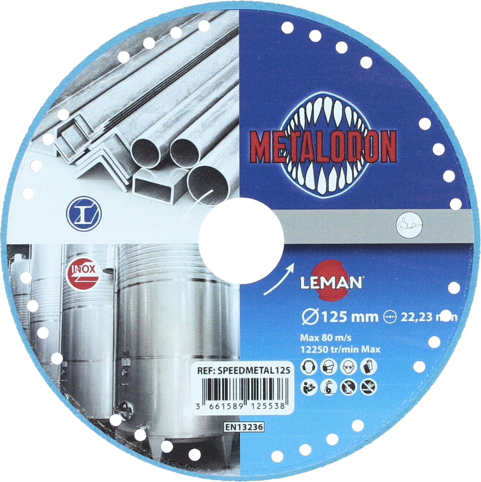 Disque diamant metal Ø125 alésage 22,23 - Leman