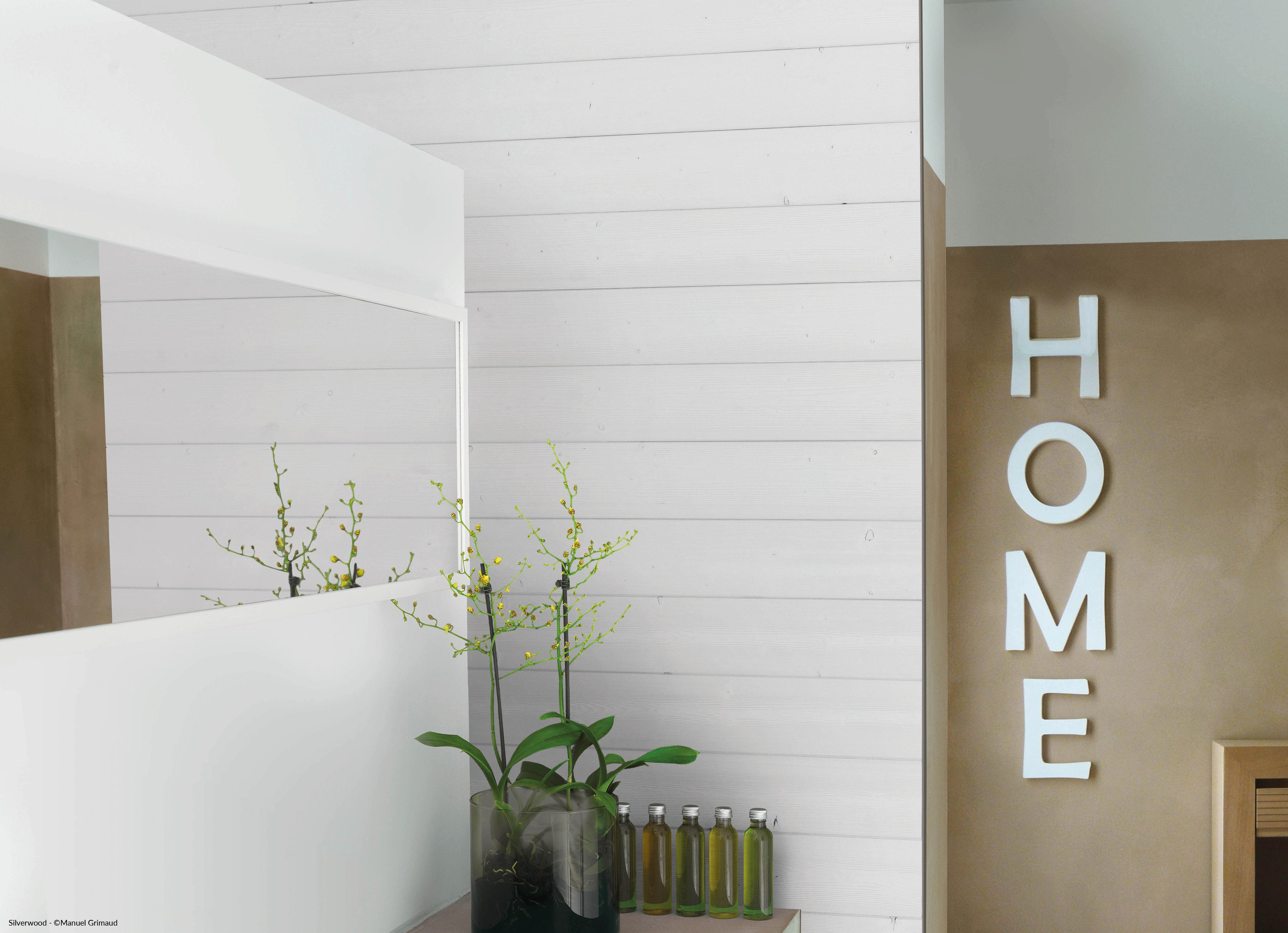 LAMBRIS BOIS BLANC - PROFIL KINNA - BLANC POLAIRE BRUT DE SCIAGE