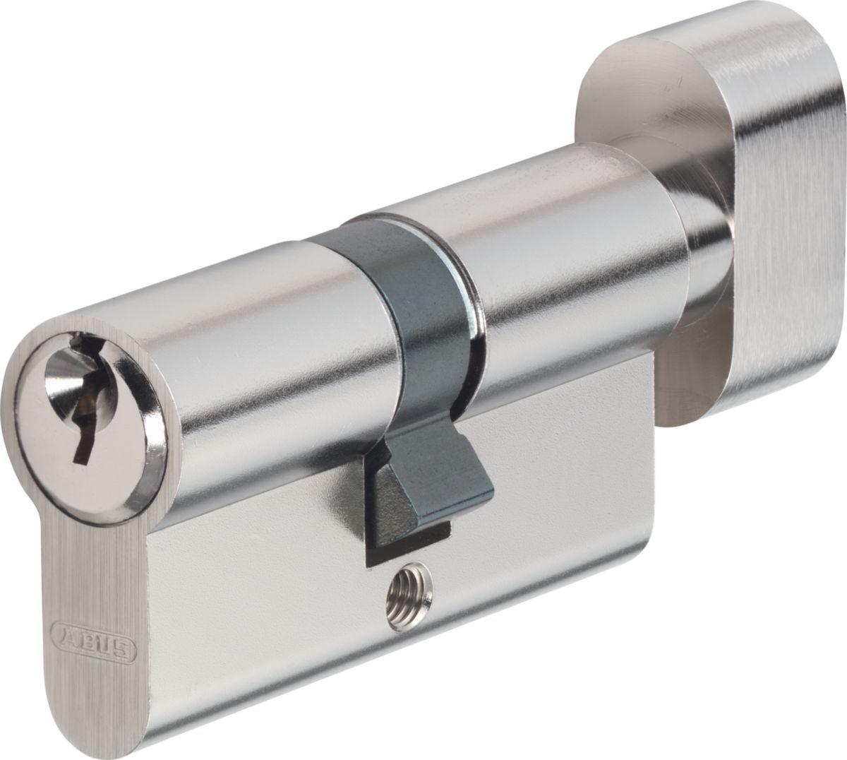 Cylindre de porte E50 30 x 30MM Cote Bouton Nickele