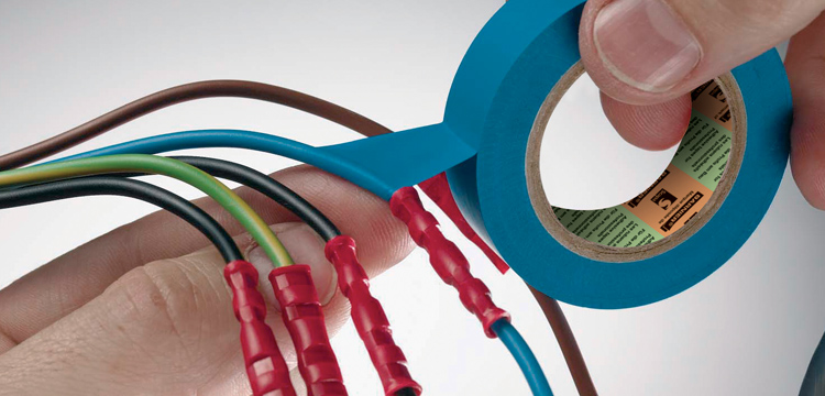 Ruban adhésif PVC électrique 6022 - Rouleau de 15MM x 10M - Bleu 