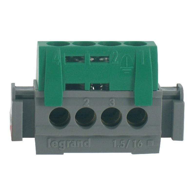 BORNIER TERRE VERT 4 BORNE 16MM²