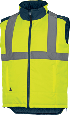 Gilet FIDJI - HV- Réversible - Chaud - Jaune Fluo / Bleu Marine - T.L