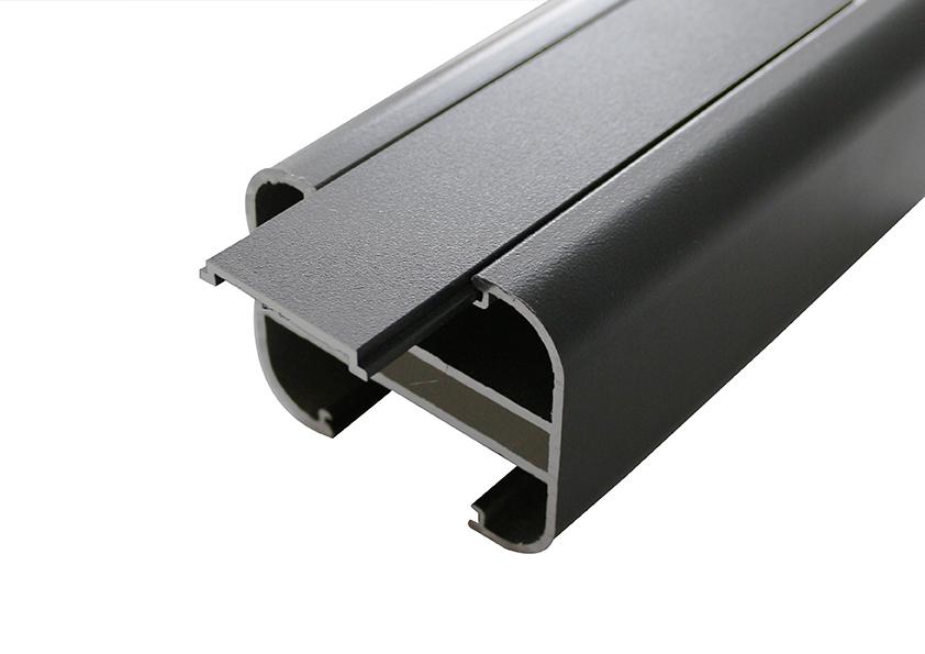 Glissière verticale pour poteau Alu H21 - 15x25mm Ht.1,10m - Gris mat