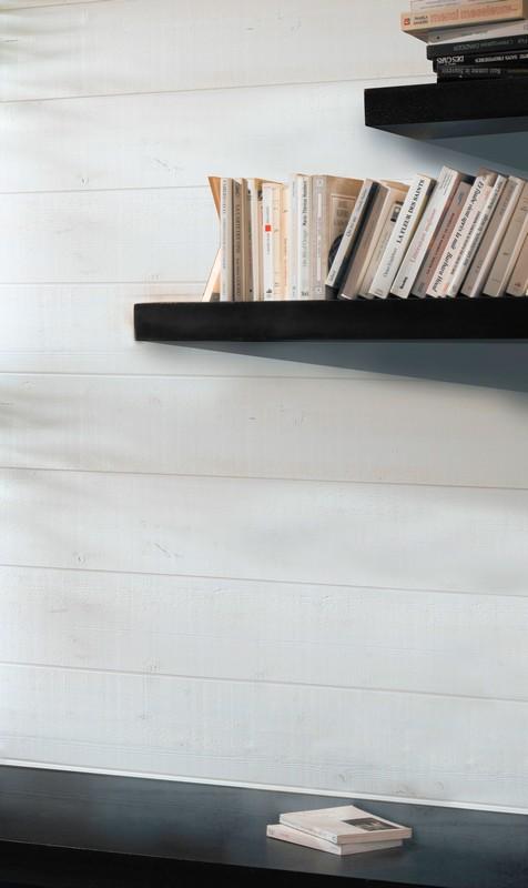 LAMBRIS BOIS BLANC - PROFIL KINNA - BLANC POLAIRE BRUT DE SCIAGE