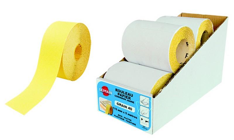 ROULEAU PAPIER 120 MM X 25 ML GR 120 CORINDON JAUNE