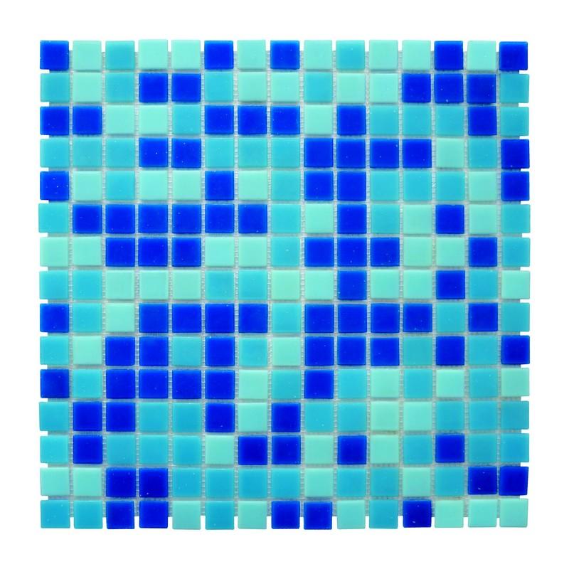 MOSAIQUE 2 x 2 x 0.38 cm MISCELA BLU Trame Papier