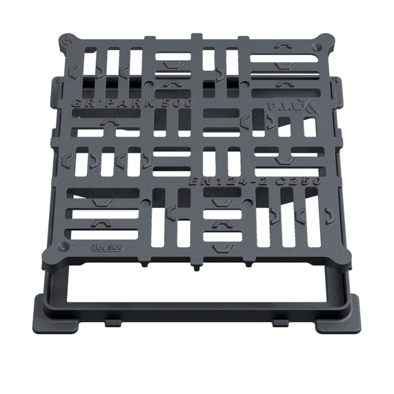  Grille plate avec cadre carré PMR C250 - 400 x 400MM