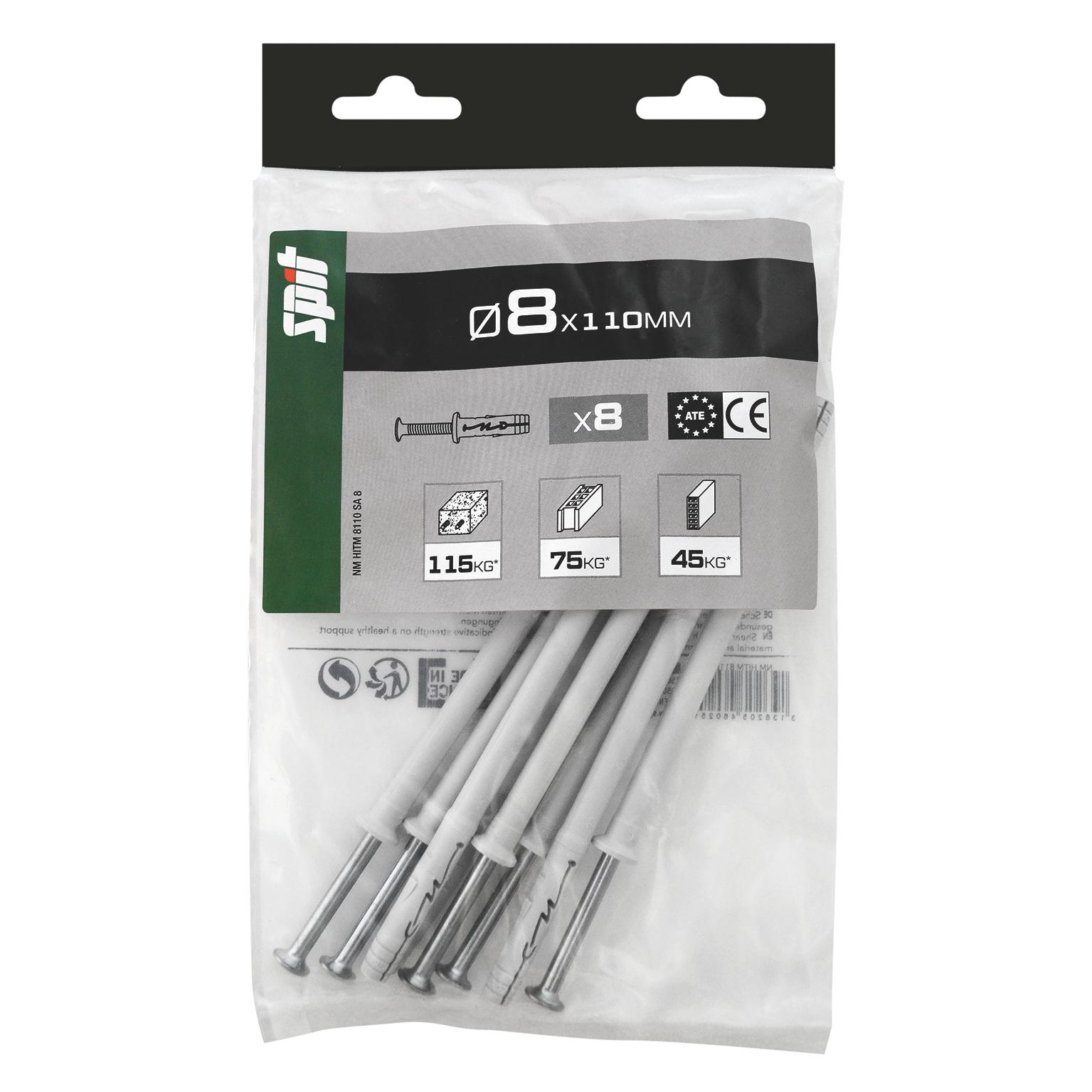 Cheville  à frapper HIT M SPIT TF  Ø8x110MM - Sachet de 8 pièces