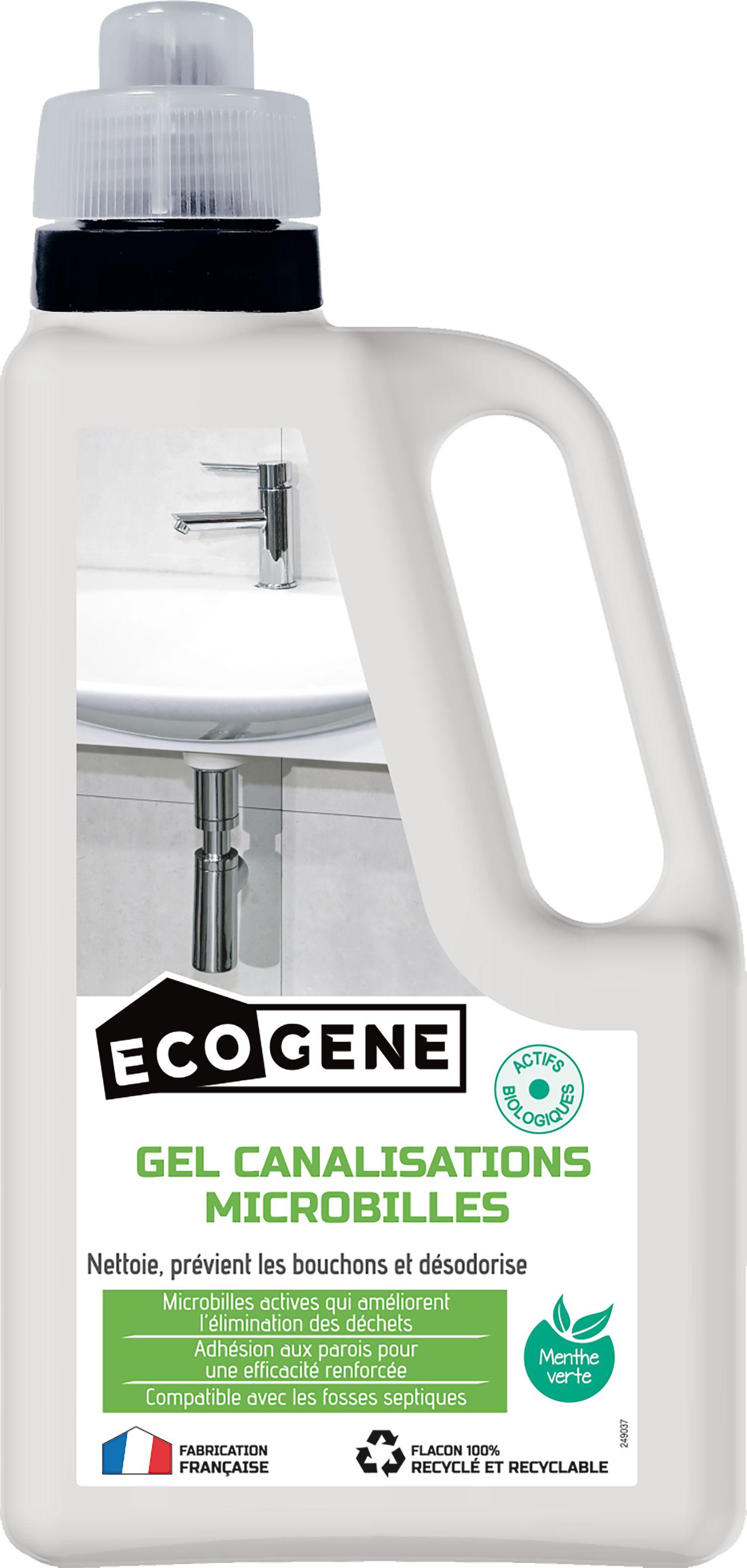 Gel entretien canalisations microbilles ecogene 1 l 