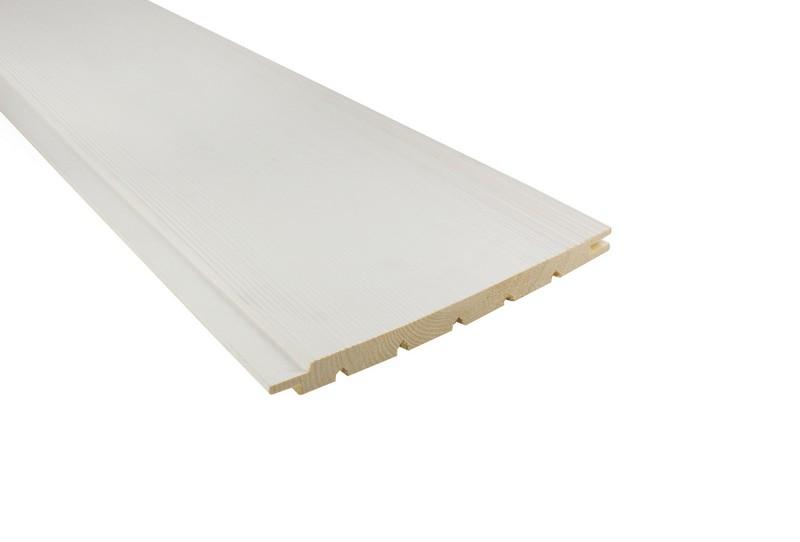 LAMBRIS BOIS BLANC - PROFIL GRANNA - BLANC POLAIRE BROSSE