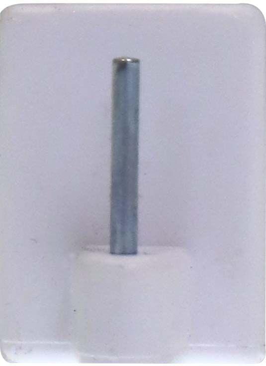 Support adhésif pour tringle A coller Plastique blanc 18x24 Blister de 4