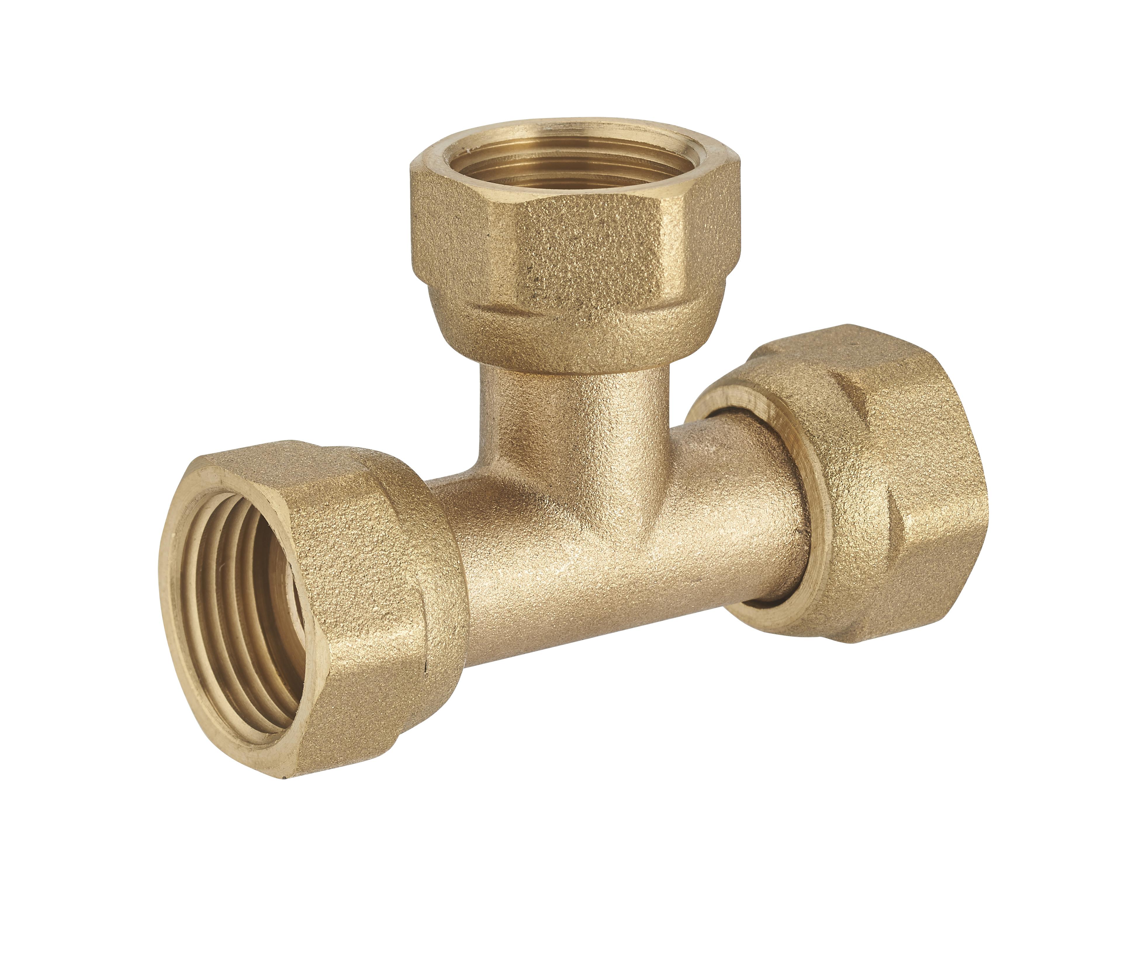 Raccord Té Triple Femelle - Ecrou libre - F3/4'