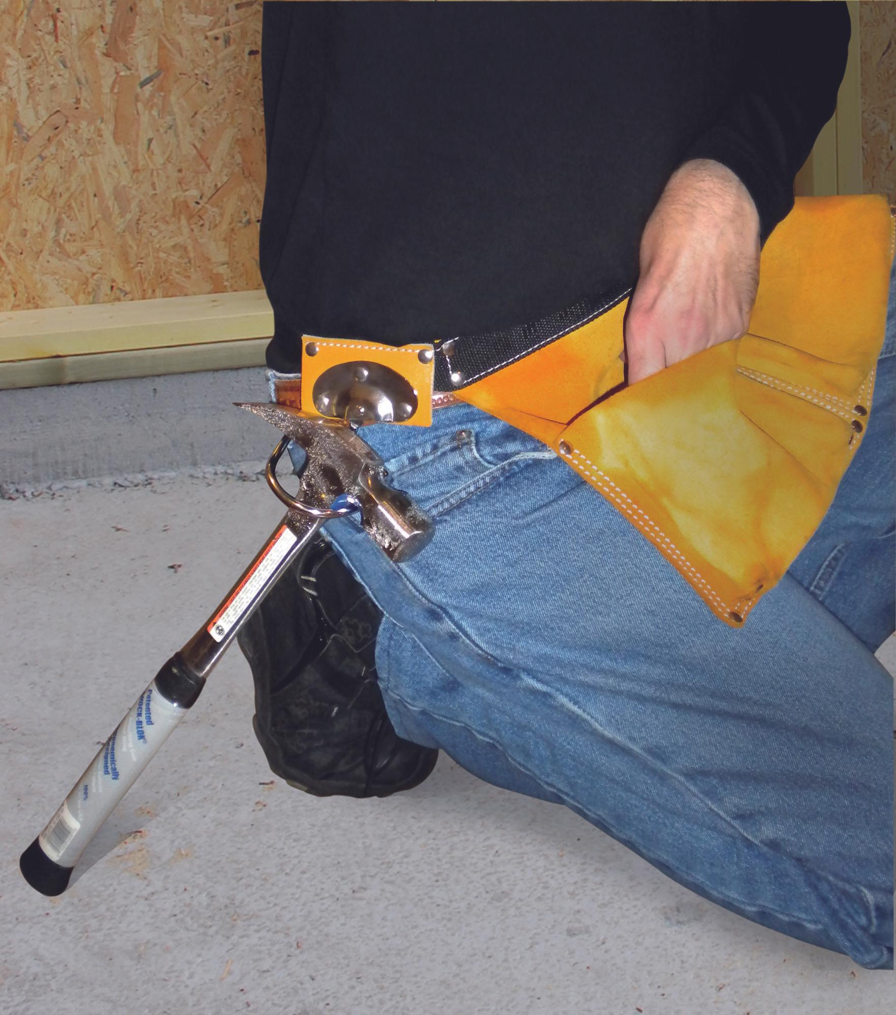 Poche à clous en cuir/daim - 2 poches