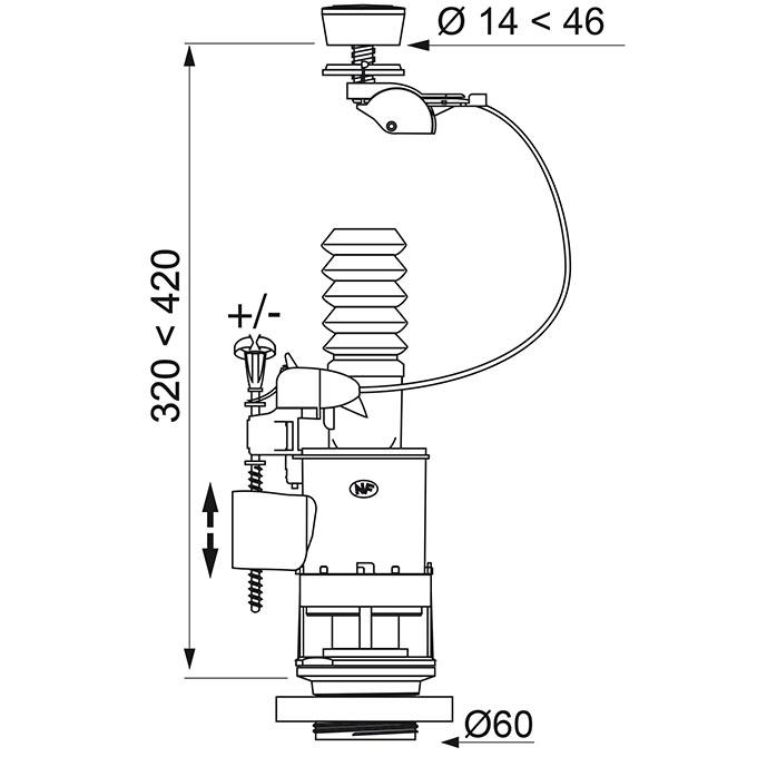 Mécanisme nf a cable 3/6l compact mw2 - Wirquin