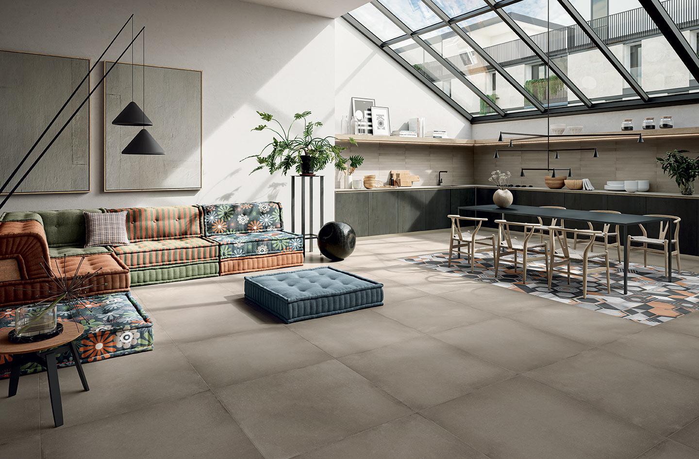 Carrelage sol intérieur OJALA 60x60cm ép.9mm Rectifié - Cendre