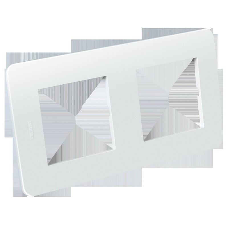 CASUAL - PLAQUE DOUBLE APPAREILLAGE CASUAL BLANC BRILLANT