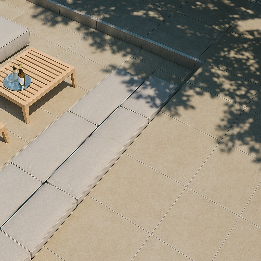 Carrelage extérieur PIETRA SERENA 60 x 60CM ép.20MM - Rectifié - Crema