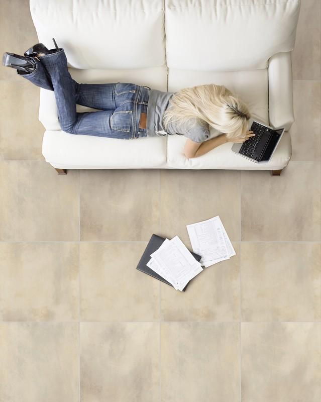 CARRELAGE SOL INTERIEUR PA KLINE IVOIRE MAT 45 X 45 X 0.8 CM