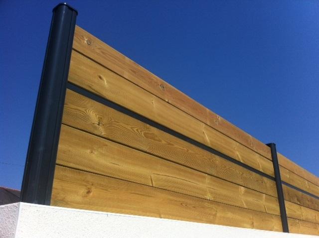 Lame de finition Intermédiaire pour clôture Bois EVOLU H21 -21x145mm L.1,80m - Vert