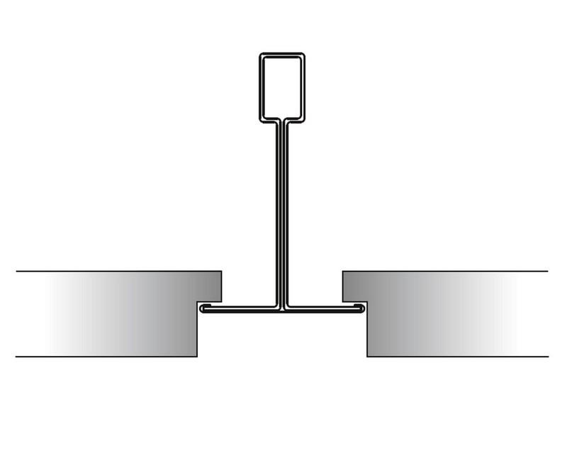 Dalle de plafond demontable Knauf Danoline Unity 8-15-20 bord E ET Belgravia 600x584x13 mm