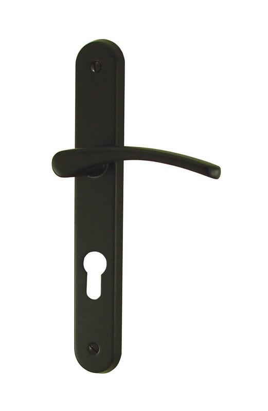 ENSEMBLE DE POIGNEES DE PORTE CLUSES ALU - ACIER NOIR MAT CYLINDRE