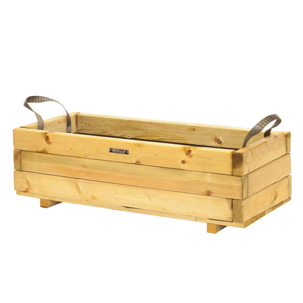 Bac rectangle en épicéa, traité autoclave 82x34x25cm