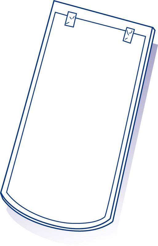 TUILE PLATE N 112 18 X 34.5-38 CM