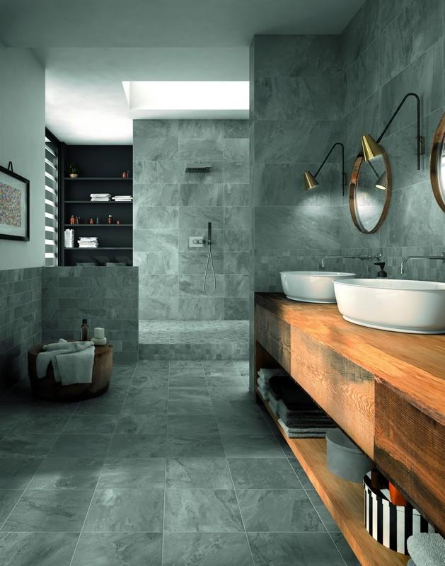 CARRELAGE GRES CERAME PO LAVAL 30 X 60 X 0.95 CENDRE