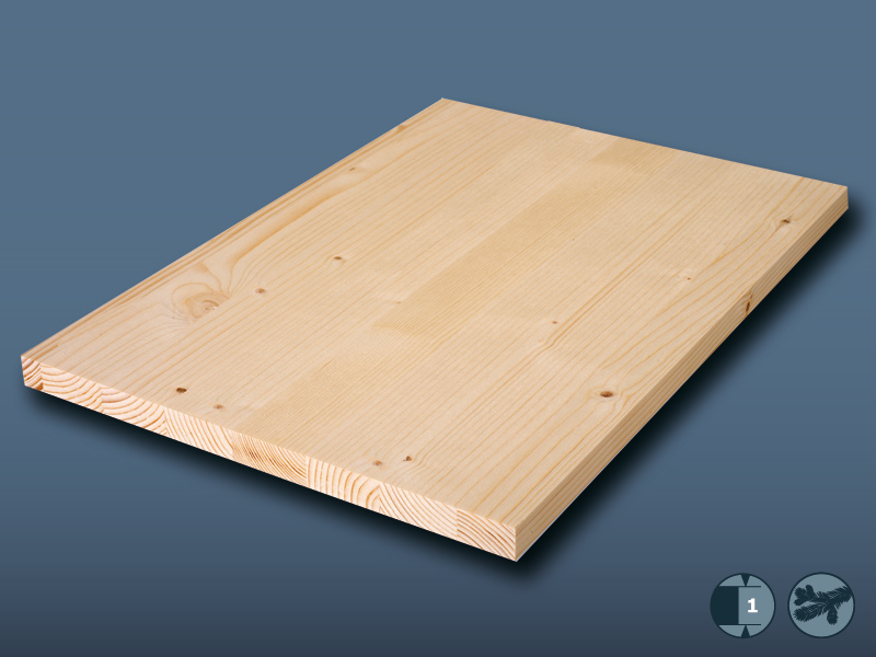 Panneau Lamellé-Collé résineux Epicéa – 1220x5000mm ép.21mm 