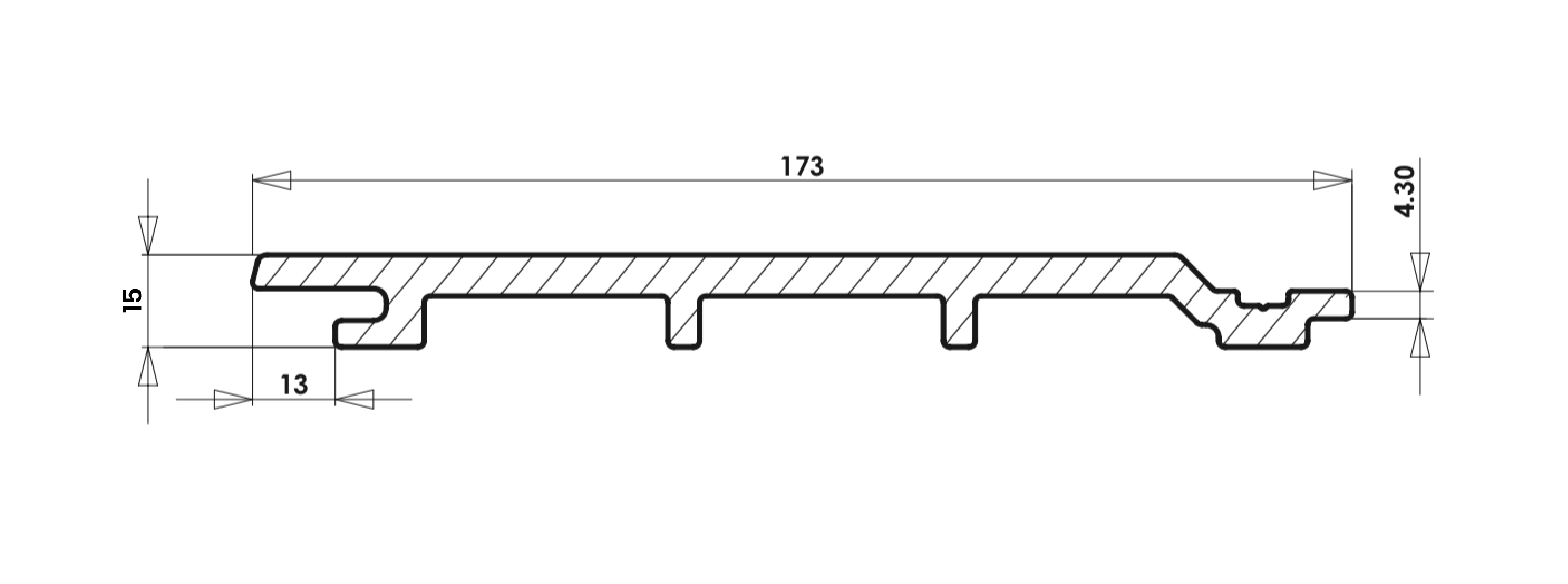 Bardage en composite WEO ESSENTIAL - 15 x 173MM L.3,90M - Light Grey