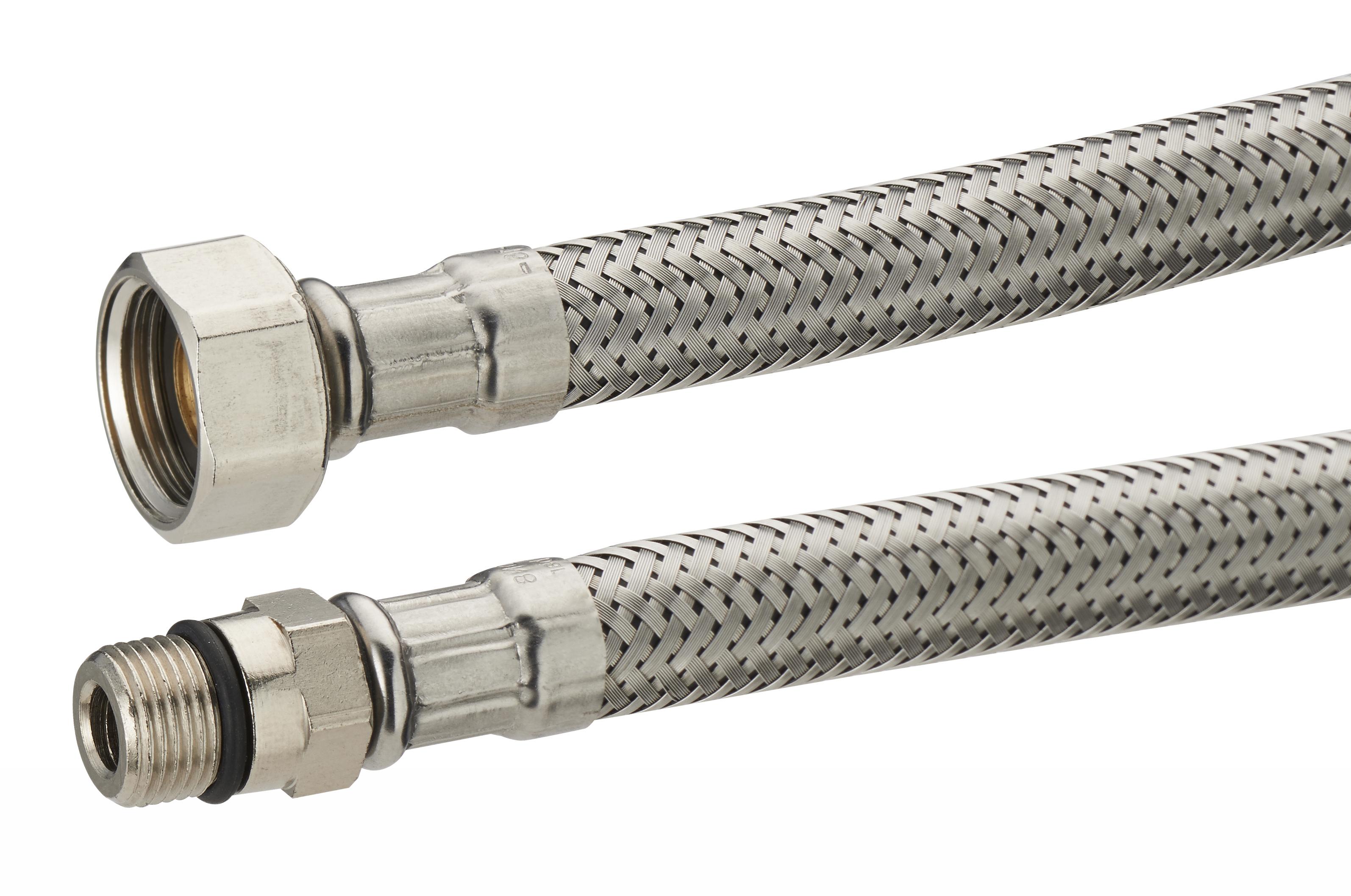 FLEXIBLE ALIM. INOX FM 3/8-10X100 300MM DN8