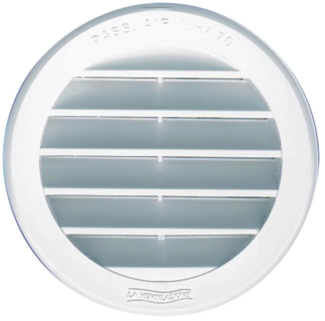 Grille ronde encastrable Ø100MM aluminium avec moustiquaire (A/M) - Autogyre