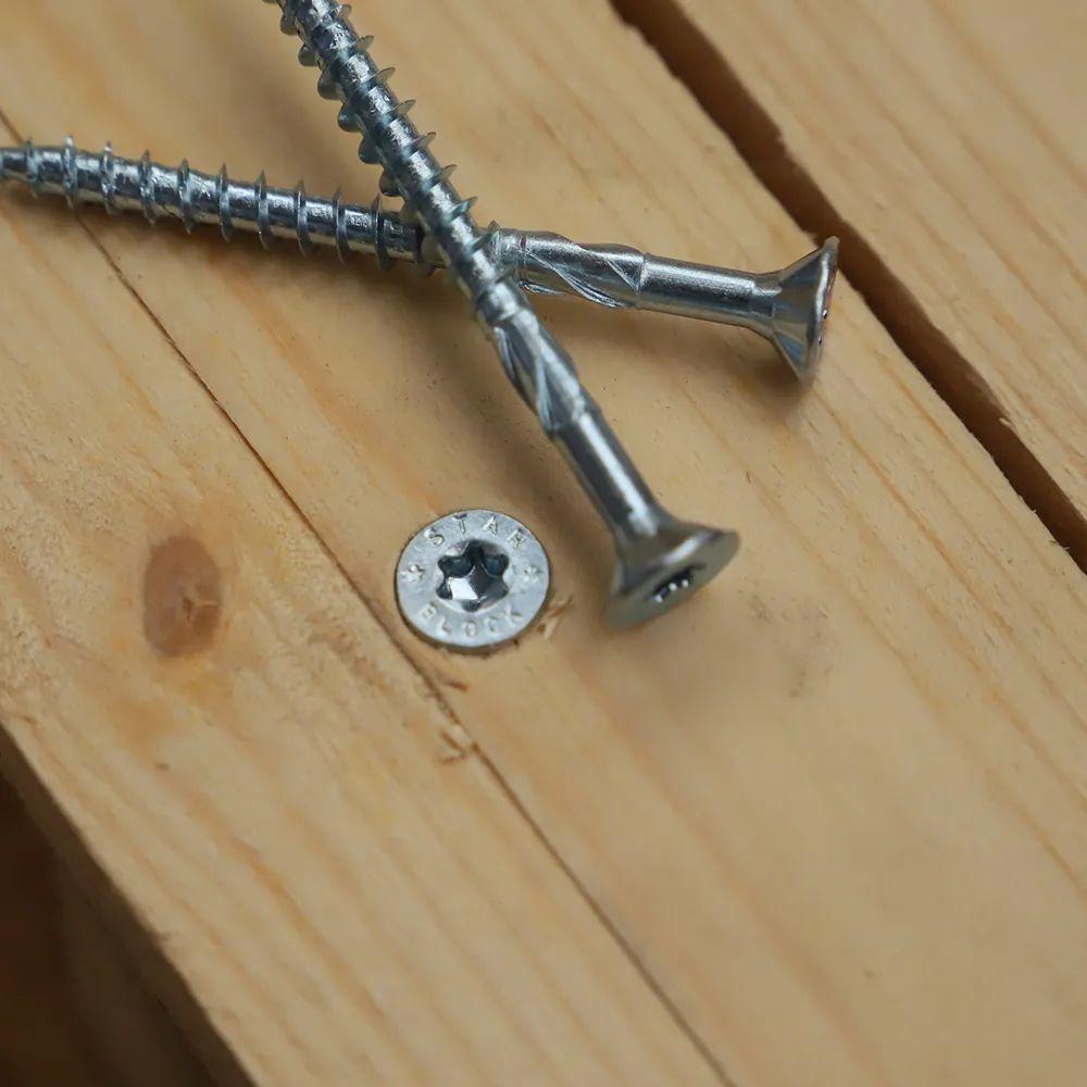 Vis STARBLOCK TX Tête fraisée Acier zingué blanc 4x70 Boite de 250