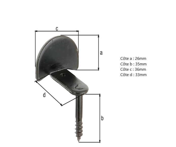 BUTEE VOLET COUDEE NOIRE A VISSER 26