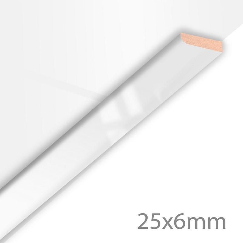 Moulure Axe – 25 x 6 x 2600MM - Super Blanc Brillant