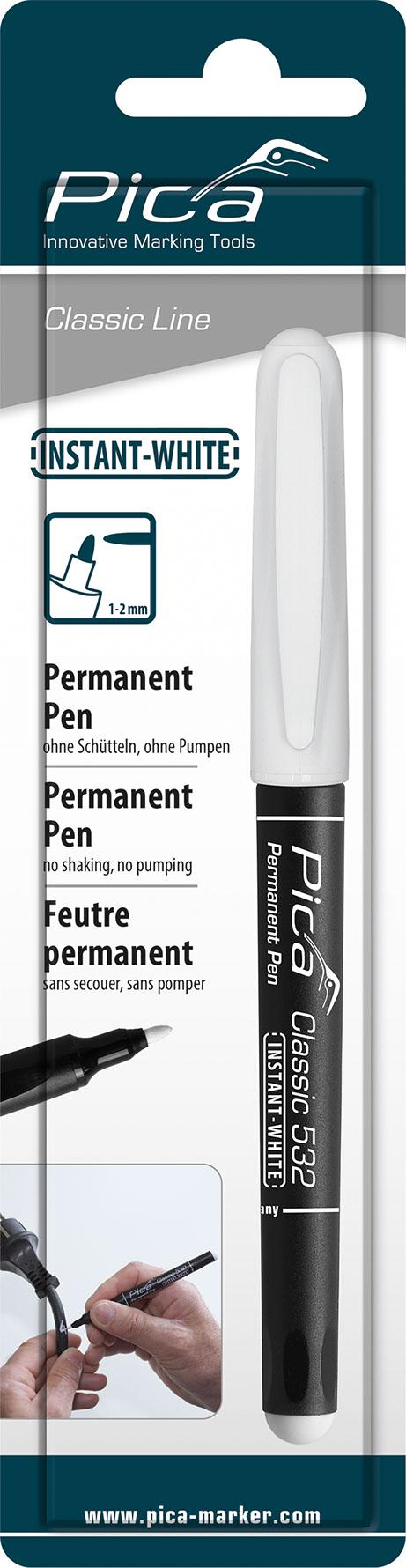 Feutre pica pen "instant white" 1-2mm - Pica