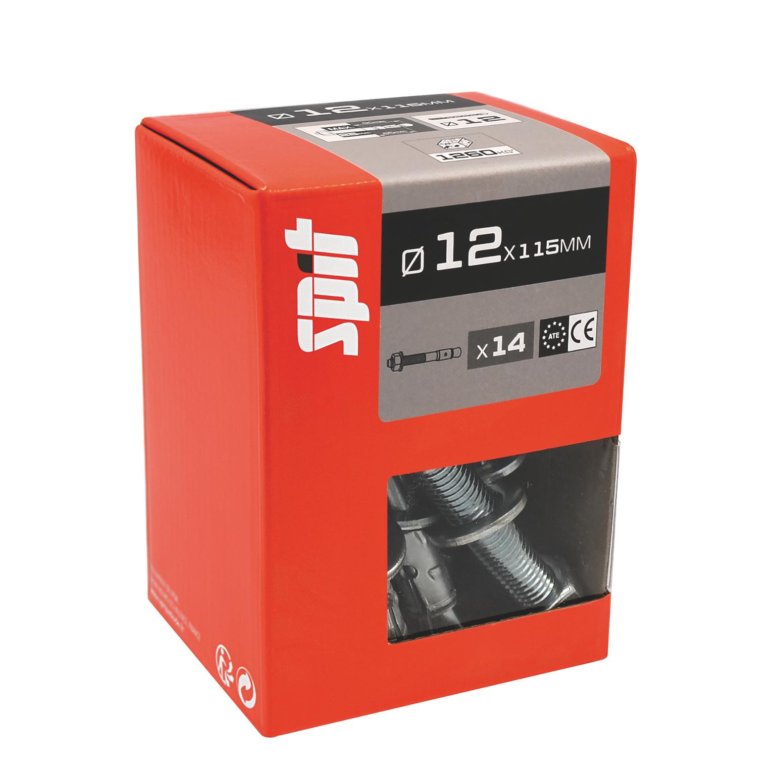 Goujon  à bague  FIX 3 SPIT   Ø12x115MM - Boite de 14 pièces